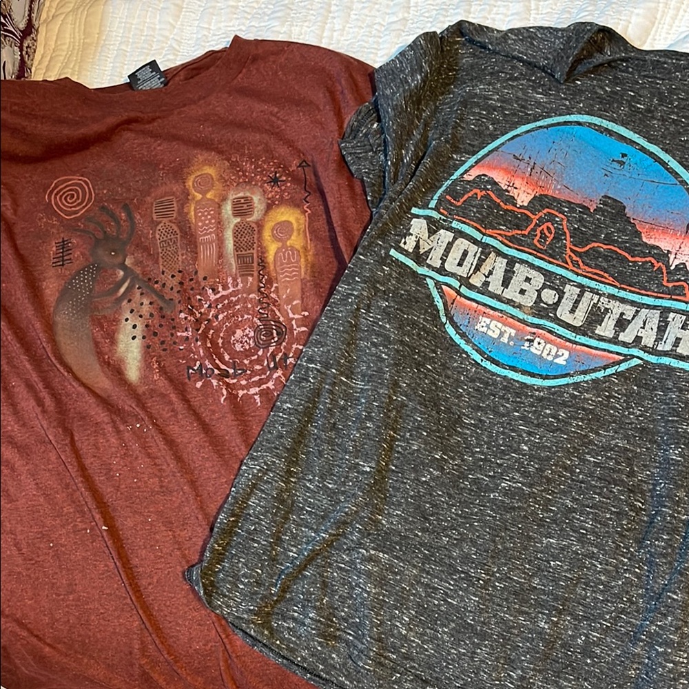 Moab Utah Graphic Tee + Southwestern Red Graphic Tee - Pair